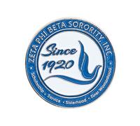 Zeta Phi Beta Sorority Lapel Pin Enamel Greek Formal Wear Blazer Jacket (Lapel Pin - Design G), Metal, no gemstone