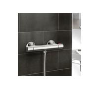 Round Thermostatic Bar Exposed Shower Valve Nes Home Silver One Size