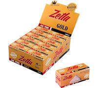 Zetla Gold Rolls King Size Wide 24 Packs Gold Rolling Papers - King Size Wide (4.25 x 2.13 in) 5 M - Premium French Papers