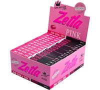 Zetla King Size Slim 26 Packs of 33 Pink Rolling Papers + filtertips - King Size Slim (4.25 x 1.73 in) - Premium French Papers