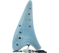 Zetong Legend of Zelda Ocarina 12 Hole Alto C with Textbook and Protective Bag, Perfect for Beginners and Professional Performance (Crack Cyan)