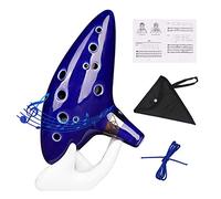 Zetong Legend of Zelda Ocarina 12 Hole Alto C with Textbook and Protective Bag, Perfect for Beginners and Professional Performance (Blue)