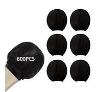 Zettokete Microphone Cover Pop Filter 800 PCS, Disposable Mic Cover with Individual Packing, Microphone Protector Suit for Most Handheld Microphones, Non-woven, Black