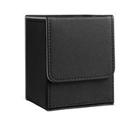 Zettokete MTG Deck Box with 2 Dividers, Large Capacity Commander Deck Box Fits 100+ Double-Sleeved Cards, PU Leather Card Case Compatible with Magic Commander YuGiOh TCG CCG, Black