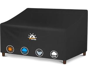 Zettum 152x86x84cm Garden Bench Covers Waterproof 2-3 Seater Heavy Duty 600D Oxford Fabric Bench Covers Waterproof 3 Seater for Bench Seat, Love Seat, Patio Couch Anti UV & Durable Garden Bench Cover