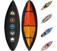Zettum Full Wrap Kayak Cover 600D PU Fabric Canoe Cover Heavy Duty Paddle Board Covers, Kayak Storage Dust cover for Fishing Boat/Kayak/Paddle Board/Canoe Storage Cover (3.9-4.1m/13-13.5ft)