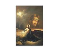 ZEUDFBSA Images of The Emperor And Jesus Christ Jesus Reyes Poster Decorative Painting Canvas Wall Posters And Art Picture Print Modern Family Bedroom Decor Posters 08x12inch(20x30cm)