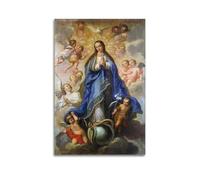 ZEUDFBSA Immaculate Conception Virgin Mary Poster Poster Decorative Painting Canvas Wall Posters And Art Picture Print Modern Family Bedroom Decor Posters 16x24inch(40x60cm)