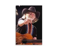 ZEUDFBSA Musician Poster Willie Nelson Poster Decorative Painting Canvas Wall Posters And Art Picture Print Modern Family Bedroom Decor Posters 12x18inch(30x45cm)