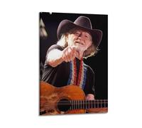 ZEUDFBSA Musician Poster Willie Nelson Poster Decorative Painting Canvas Wall Posters And Art Picture Print Modern Family Bedroom Decor Posters 08x12inch(20x30cm)