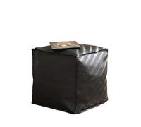 ZeugLung Unstuffed Pouf Ottoman Cover - Faux Leather Storage Pouffe Covers, Floor Cushion Footrest Seat Cover, Waterproof Square 41x41x38cm (Cover Only)
