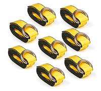 Zeuli 2” x 8’ 8-Pack Lasso Strap with D Ring Auto Tie Down for Wheel Lift, Trailer, Tow Truck
