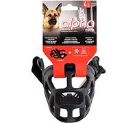 ZEUS Alpha TPR Muzzle for Large Dogs, Comfort Fit Design Prevents Biting, Barking and Chewing, Black