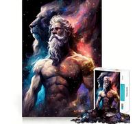 Zeus And The Lion Jigsaw Puzzle 1000 Piece Focus Boost Fun Advanced Laser Cutting Tech Travel-friendly Brain Game Gift (38x52cm)