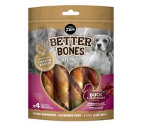 Zeus Better Bones Dog Treats Duck and Cranberry Rolls - Pack of 4