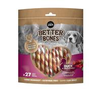 Zeus Better Bones Dog Treats Duck and Cranberry Twists - Pack of 27