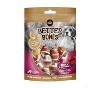 Zeus Better Bones Dog Treats Duck and Cranberry Wrapped Chicken - Pack of 9
