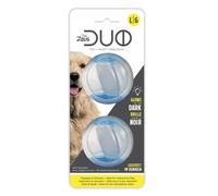 Zeus Duo Ball Dog Toy Glow in the Dark & Squeaker Fetch Pack Dog Exercise Catch