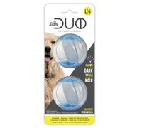 Zeus Duo Balls GLO Glow in the Dark with Squeaker 2Pk 2 Sizes - Large