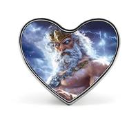 Zeus God Greek Mythology Cute Brooch Badge Heart Shape Pin Hat Clothing Jewelry Accessories Gifts for Wedding Party