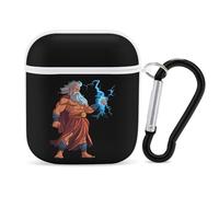Zeus God of Thunder Greek God Earphone Case Cover Compatible with AirPods 1&2 Shockproof Bluetooth Headset Case White-style