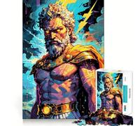 Zeus︰ Golden Thunderbolt 1000 Piece Jigsaws for Adults Mind Train Fun Premium Laser Cut Quality Relaxing Indoor Group Activity (50x75cm)