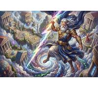 Zeus-Greek Mythology 1000 Piece Wooden Jigsaw Puzzle,Whimsical Challenge,Adults & Kids 14+,Home Wall Decor,Great Gifts,Wood,Educational Toy,Stress Relief (75x50cm)