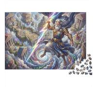 Zeus-Greek Mythology 1000 Piece Wooden Jigsaw Puzzle,Whimsical Challenge,Adults & Kids 14+,Home Wall Decor,Great Gifts,Wood,Educational Toy,Stress Relief (75x50cm)