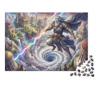 Zeus-Greek Mythology 500 Piece Wooden Jigsaw Puzzle,Impossible Challenge,Educational Toy,Adults & Kids 14+,Home Wall Decor,Gift Idea,Wood,Stress Relief (52x38cm)