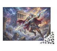 Zeus-Greek Mythology 500 Piece Wooden Jigsaw Puzzle,Whimsical Challenge,Gift Idea,Educational Toy,Wood,Home Wall Decor,Adults & Kids 14+,Stress Relief (52x38cm)