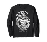 Zeus Gym Athletic Department Funny Greek God Workout Muscle Long Sleeve T-Shirt