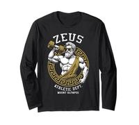 Zeus Gym Athletic Department Funny Greek God Workout Muscle Long Sleeve T-Shirt