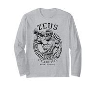 Zeus Gym Athletic Department Funny Greek God Workout Muscle Long Sleeve T-Shirt