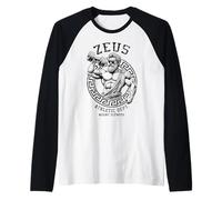 Zeus Gym Athletic Department Funny Greek God Workout Muscle Raglan Baseball Tee