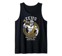Zeus Gym Athletic Department Funny Greek God Workout Muscle Tank Top