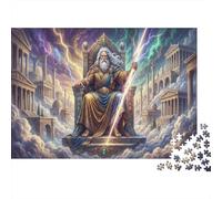 Zeus, King of Gods 1000 Piece Jigsaw Puzzle,Impossible Challenge,Educational Toy,Premium Cardboard,Adults & Kids 14+,Home Wall Decor,Gift Idea,Stress Relief 70x50cm/1000pcs