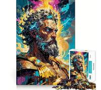 Zeus︰ King of Mount Olympus Jigsaw for Teenagers1000 Pieces Mental Boost Game Burr Free Clean Cut Pieces Easy to Learn Family Enjoyment (38x52cm)