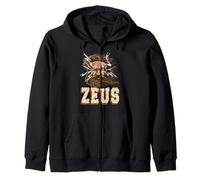 Zeus Lightning Wrath Greek God Mythology Thunder Power Zip Hoodie
