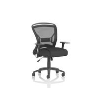 Dynamic Tilt & Lock Task Operator Chair Folding Arms Zeus Black Back, Black Seat Without Headrest Medium Back