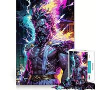 Zeus︰ Neon Pantheon Jigsaw Puzzle 1000 Piece Focus Boost Fun Advanced Laser Cutting Tech Travel-friendly Brain Game Gift (50x75cm)