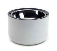 Zeus Oasis Weighted Dog Food and Water Bowl, Light Grey, Large