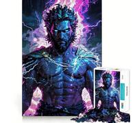Zeus Unleashed︰ Divine Fury Jigsaw Puzzles1000 Pieces Brain Recall Game Premium Laser Cut Quality Absorbing Activity for Quiet Nights (38x26cm)
