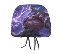Zeus1 Greek God with Thunder Novelty Car Headrest Covers Soft Elastic Seat Rest Cover for SUV Van Truck Sedan