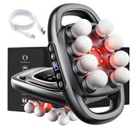 Zevessa Massager - Relief Wave Pro 3, Relieves Tension and Stiffness in 5 Minutes, 16 Head Massage Gun Deep Tissue with 30 Intensities Levels & 9 Modes for Legs, Arms, Waist, Back (8Black)