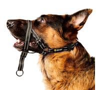 Zevey Adjustable Dog Head Halter with Safety Strap, Soft Padded Dog Head Collar for Small Medium Large Dogs, No-Pull Dog Harness for Training and Walking (Large, Black)