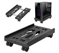 Zevmi PC Stand with Wheels: Adjustable CPU Holder Trolley Under Desk CPU Floor Stand Universal for Home Office Desk PC Potted Plants