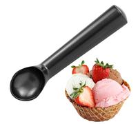ZEVONDA Ice Cream Scoop - Aluminum Ice Cream Scooper One-Piece Design Non-Stick Cookie Spoon for Hard Ice Cream, Fruit, Mashed Potato, Black