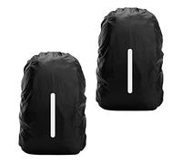 ZEWENWENHUA 2 Pack Waterproof Backpack Cover Rucksack Covers Waterproof with Reflective for Hiking Camping Traveling Cycling Anti-dust/Anti-Theft//Outdoor Activities(M (30-40L)