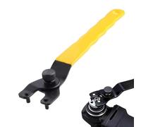 ZEWENWENHUA Yellow Adjustable Grinder Wrench Spanner for Angle Grinders - 10-52mm Universal Grinder Key with Non-Slip Grip, Stainless Steel Disc Removal Tool for Bench Grinders and Saws