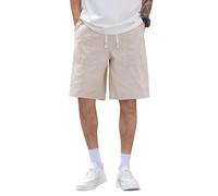Zewool Mens Baggy Jean Shorts 100% Cotton Shorts with Elasticated Waist Loose Fit Summer Cargo Shorts Straight Y2k Hip Hop 9 Inch Inseam Capri Jorts Punk Classic Biker
